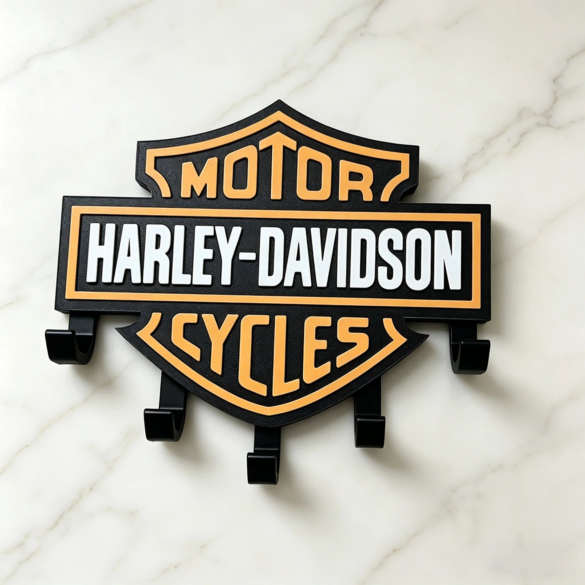 5-Hook Garage Key Rack — Wall-Mounted with Adhesive or Screws