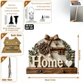 "Home" Wooden Key Rack — Decorative Entryway Hook