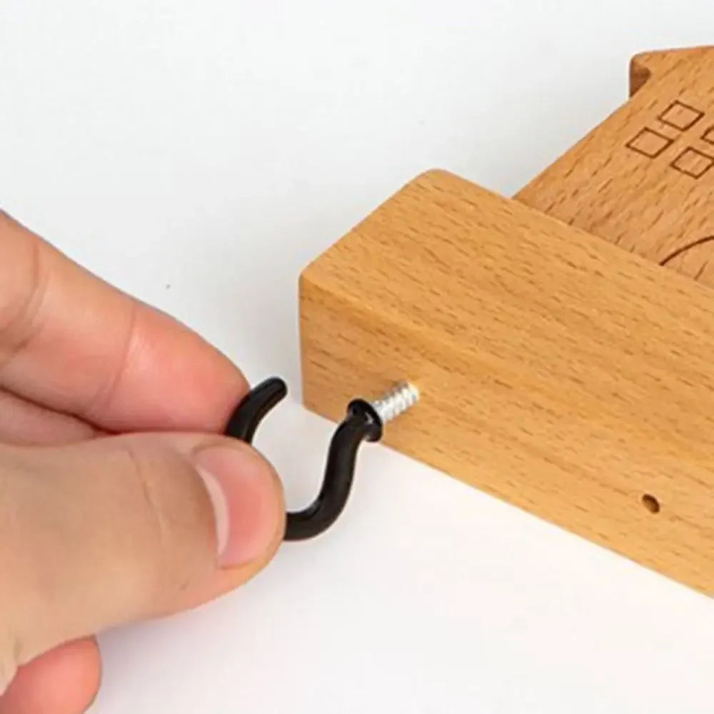 Rabbit Key Holder — Decorative Wooden Wall Hook