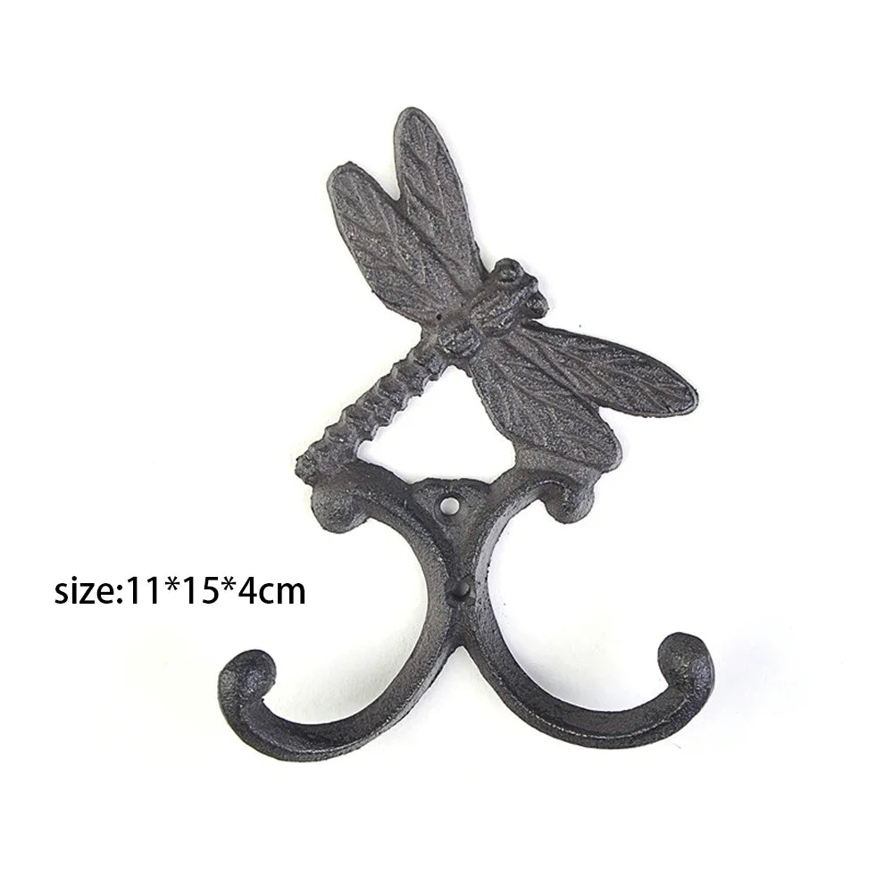 Antique Cast Iron Wall Hook — Rustic Style