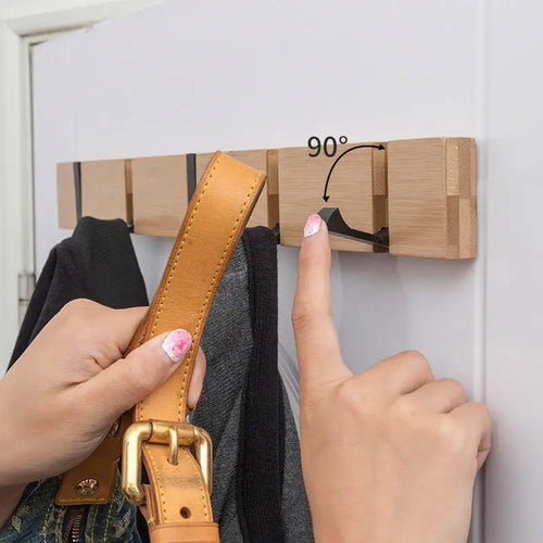 Bamboo Key Rack — Minimalist Wall Organizer