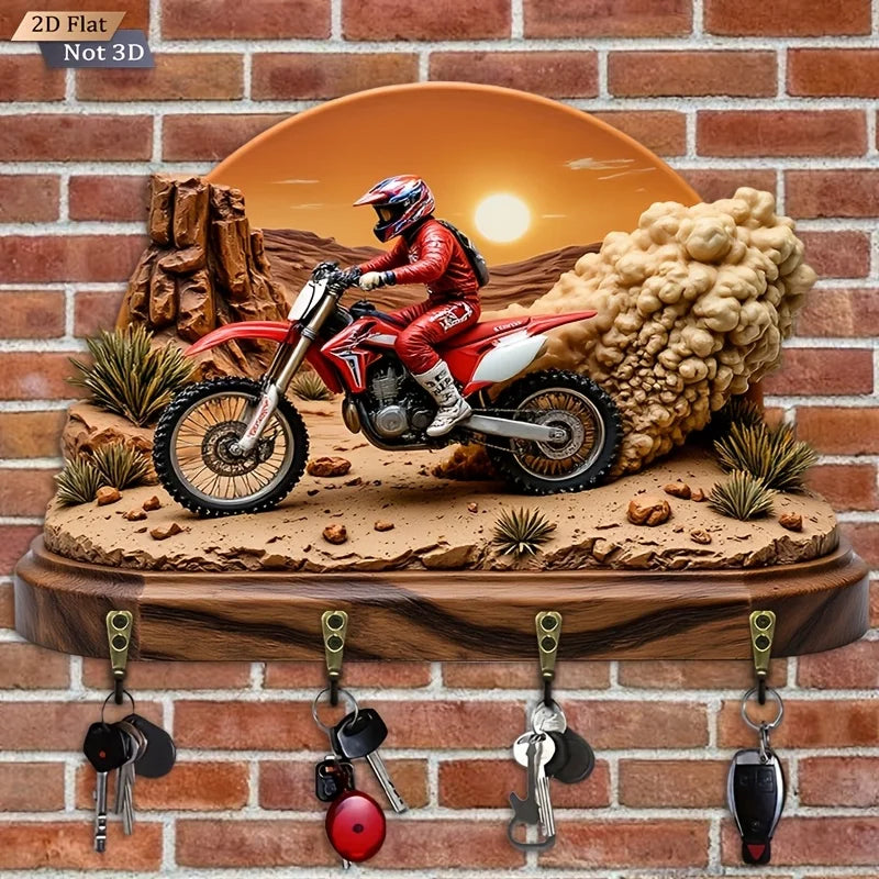 Wooden Key Hanger — Desert Motorcycle