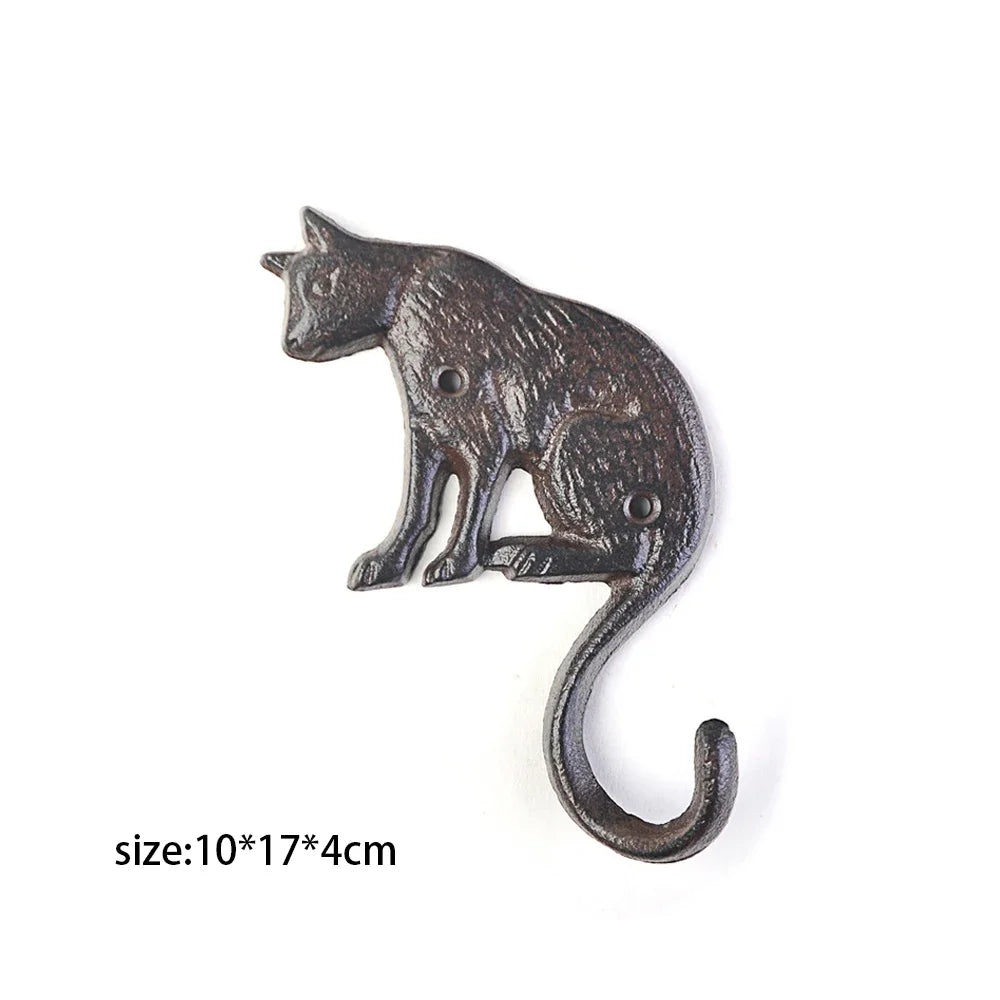 Antique Cast Iron Wall Hook — Rustic Style