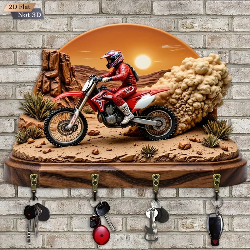 Wooden Key Hanger — Desert Motorcycle