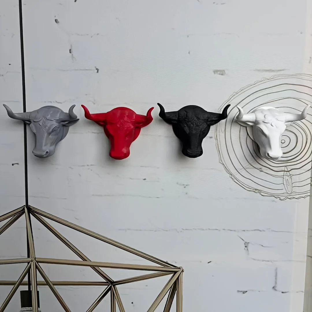 Bull Head Key Hook — Sculptural Wall Decor
