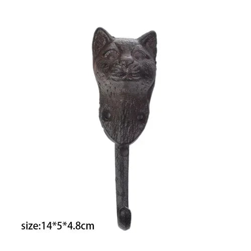Antique Cast Iron Wall Hook — Rustic Style
