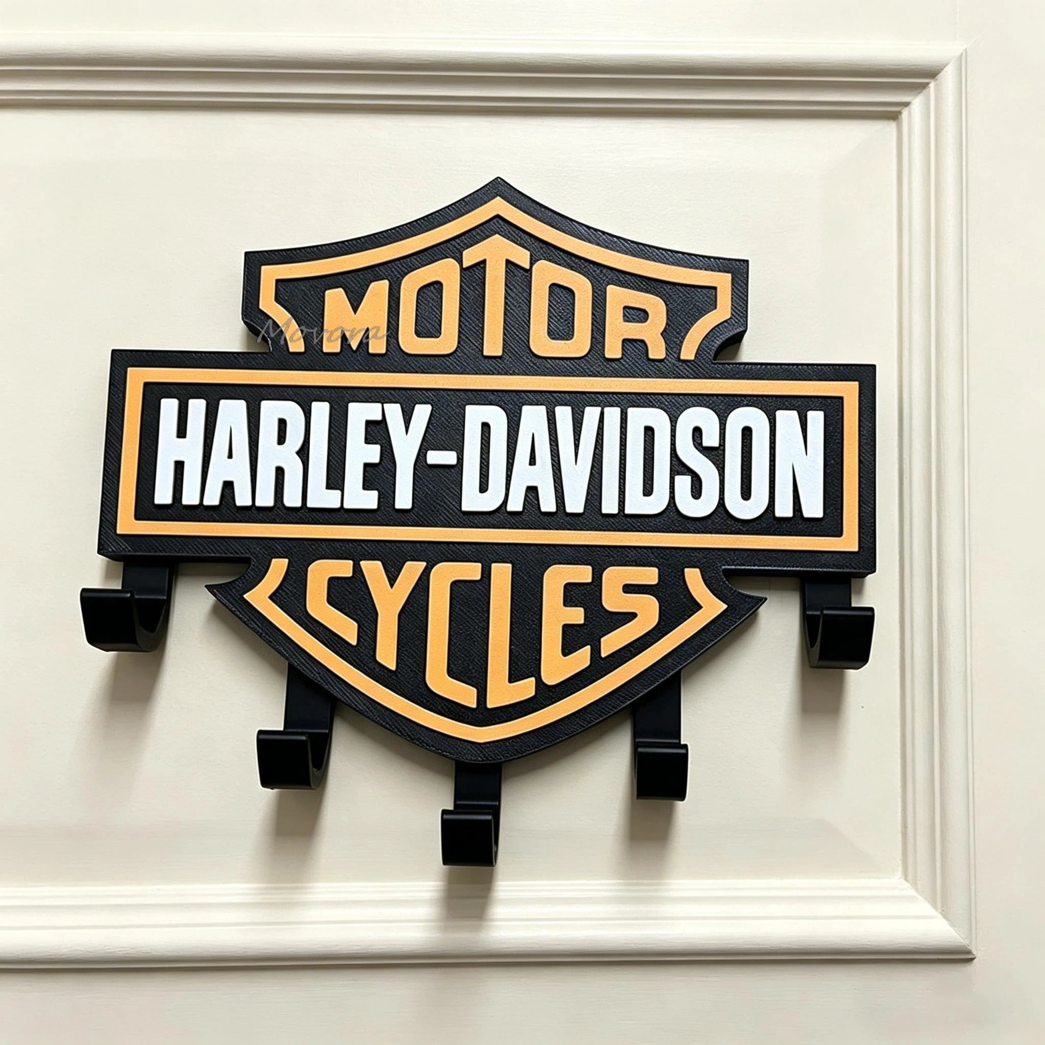 5-Hook Garage Key Rack — Wall-Mounted with Adhesive or Screws