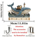 Whale Wooden Key Hanger — 2D Wall Decoration