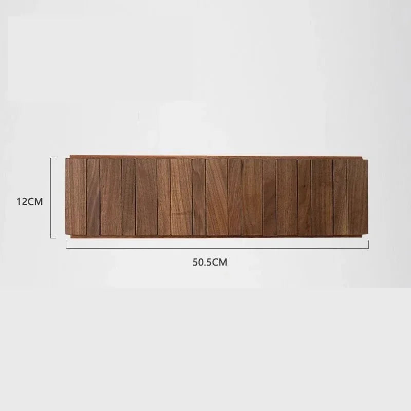 Walnut Wood Wall Rack — Foldable Coat & Key Organizer