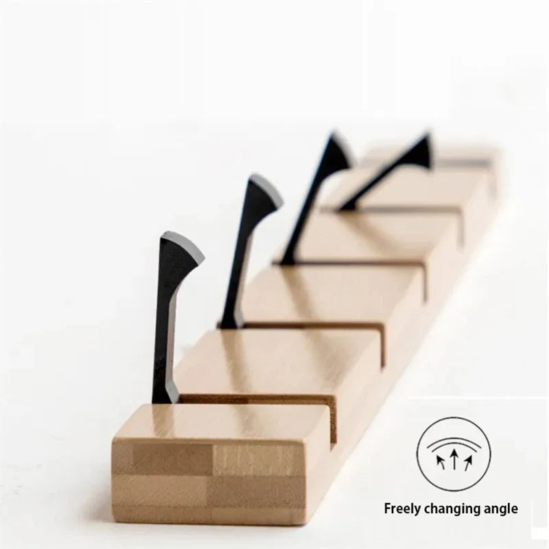 Bamboo Key Rack — Minimalist Wall Organizer